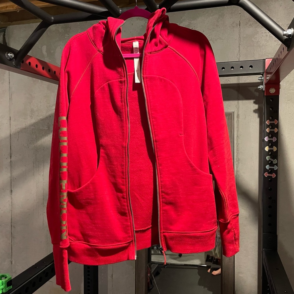 lululemon athletica Red Full-Zip Hooded Sweatshirt - Picture 2 of 5